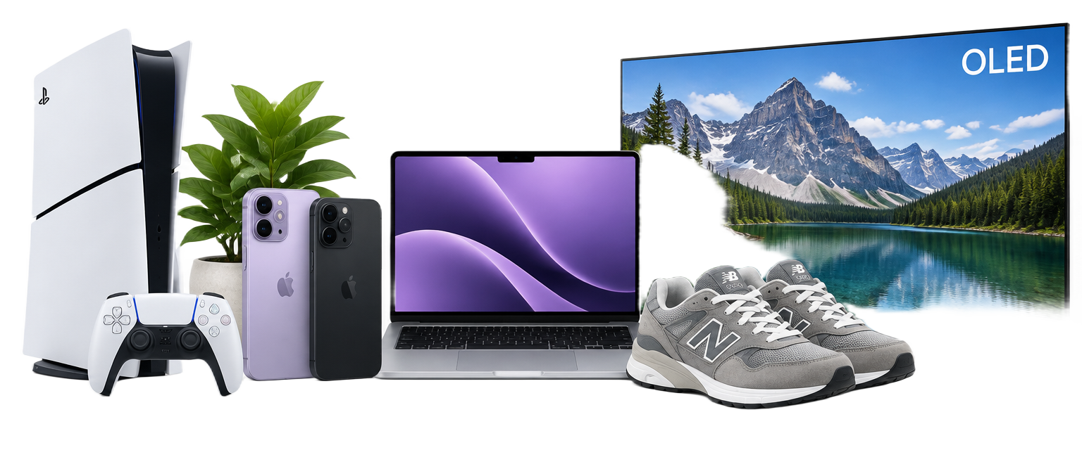 PS5, iPhone, ordinateur portable, baskets et TV OLED